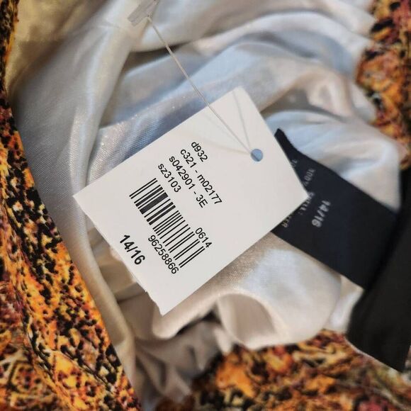 Lane Bryant Gold Yellow Black Snakeskin Print Maxi Skirt 14/16 NWT (4751) - Picture 7 of 8